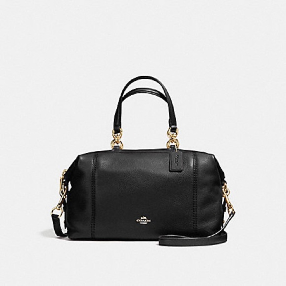Coach F59325 AUTHENTIC Pebble Leather Lenox Satchel. Detachable Strap